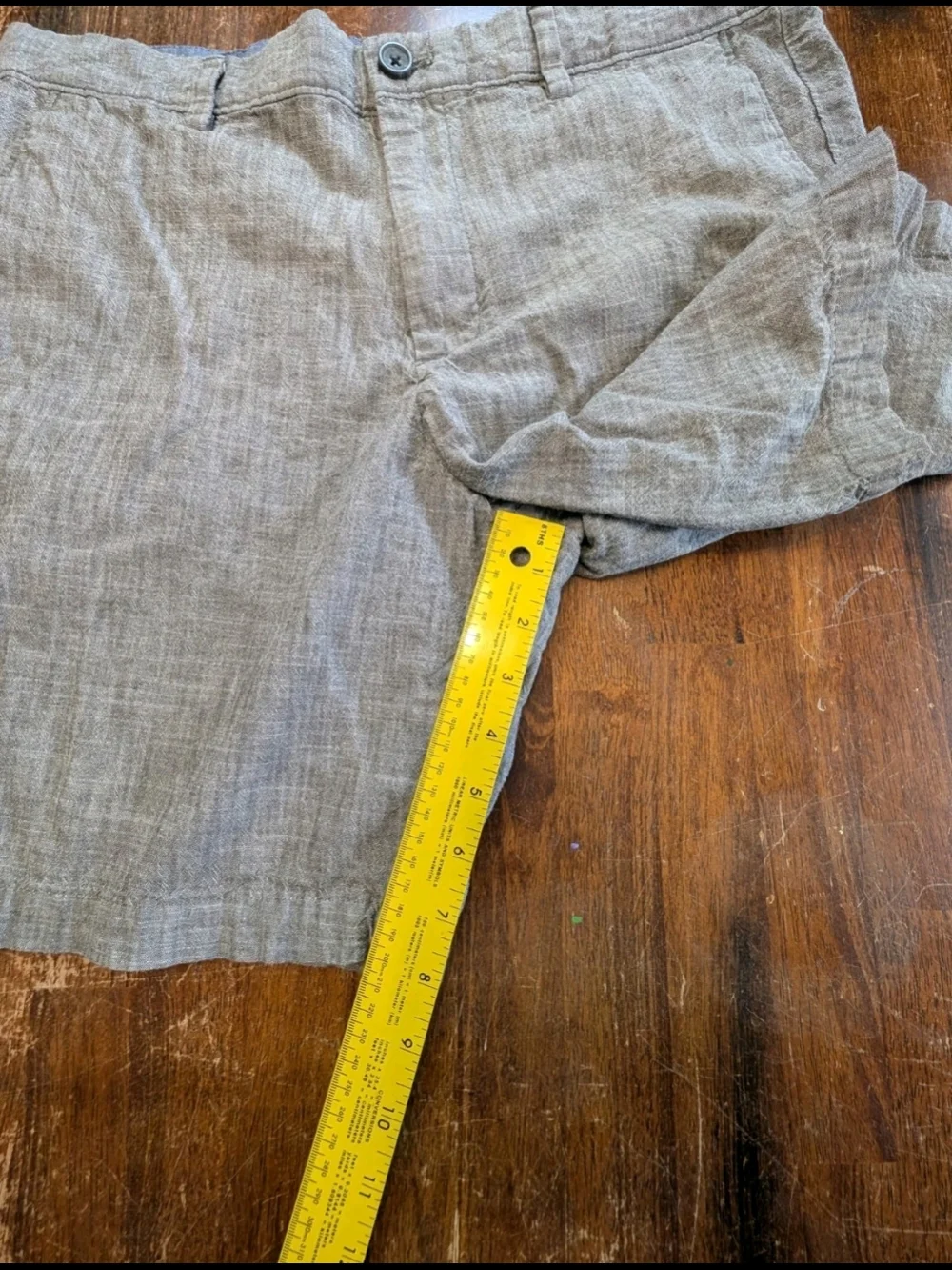 Banana Republic Shorts Slim Fit Mens 35 Gray Chino Flat Front Casual Preppy Golf